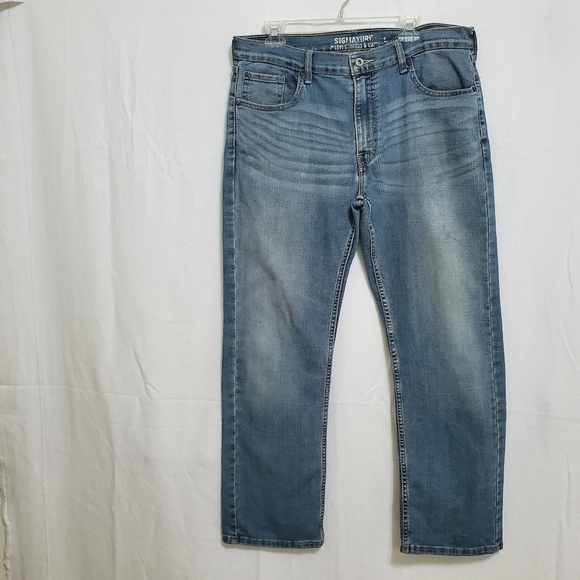 Levi's Signature Straight Leg Jeans 36 Waist - Picture 1 of 8